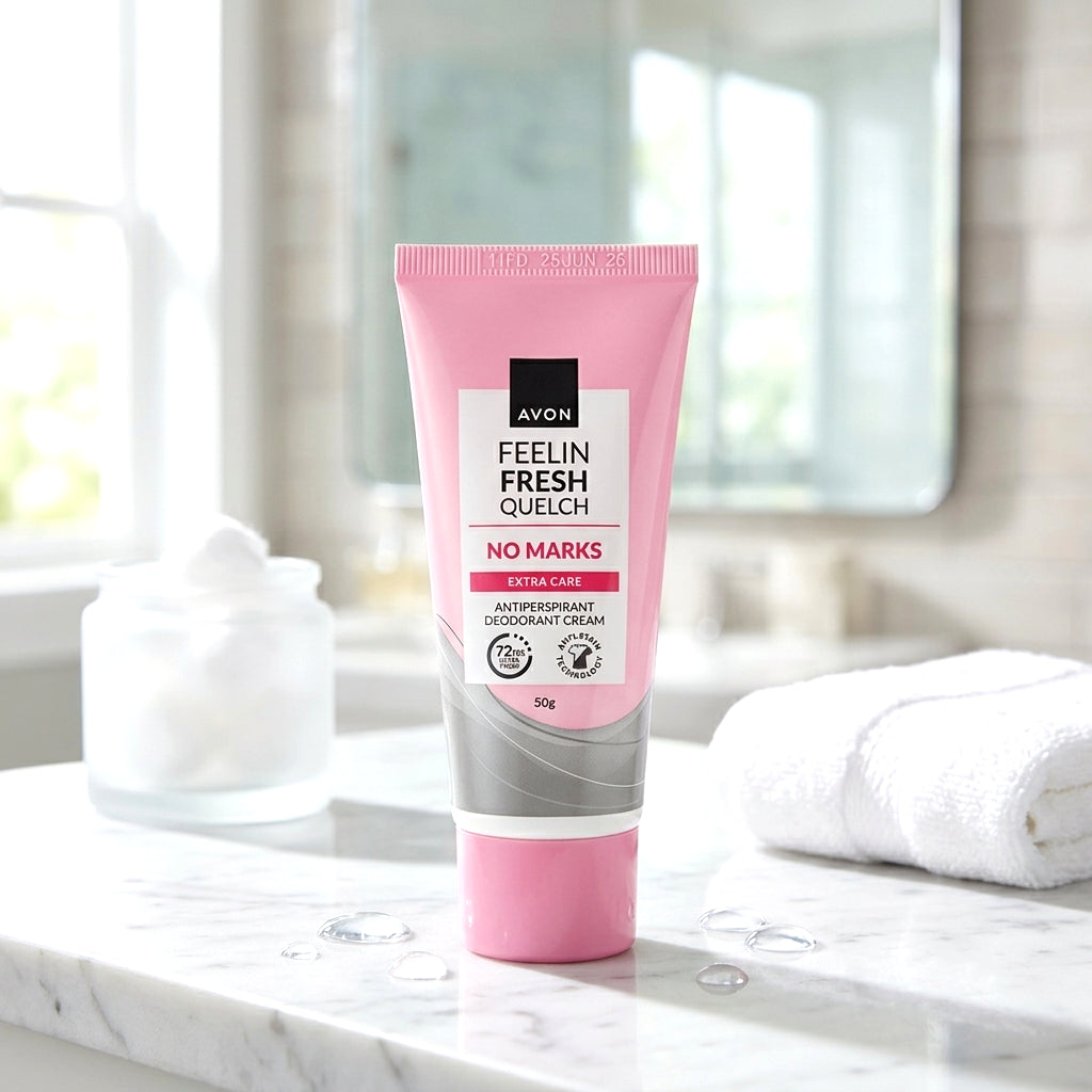 Avon Feelin' Fresh Quelch No Marks Extra Care Anti-Perspirant Deodorant Cream – 50g