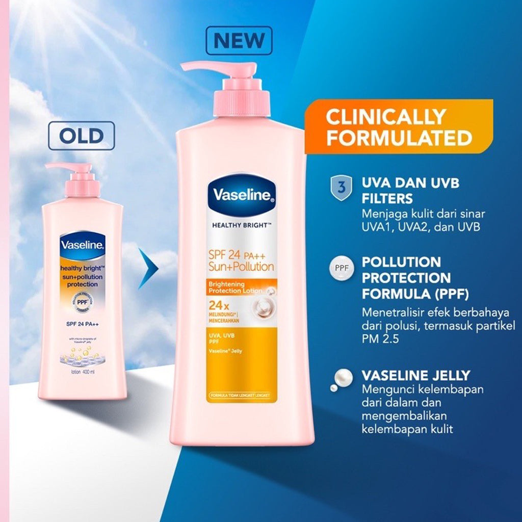 Vaseline Healthy Bright SPF 24 PA++ Sun + Pollution Brightening Protection Lotion – 200ml