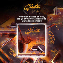 Glutalipo 12 in 1 Gluta Lipo Gold Series Signature Dark Chocolate – 25g X 10 Sachets