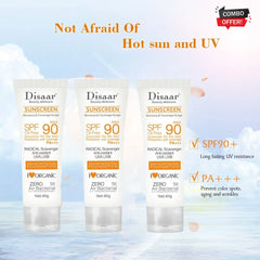 Disaar SPF90 PA+++ Non-Greasy Antioxidant Sunscreen – 40g (3 Pack Combo)