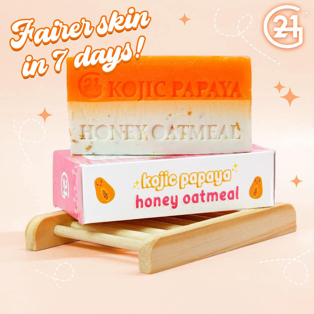 G21 Kojic Papaya Honey Oatmeal Whitening Soap – 60g
