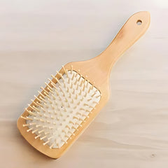 Wooden Paddle Hair Brush – Square White