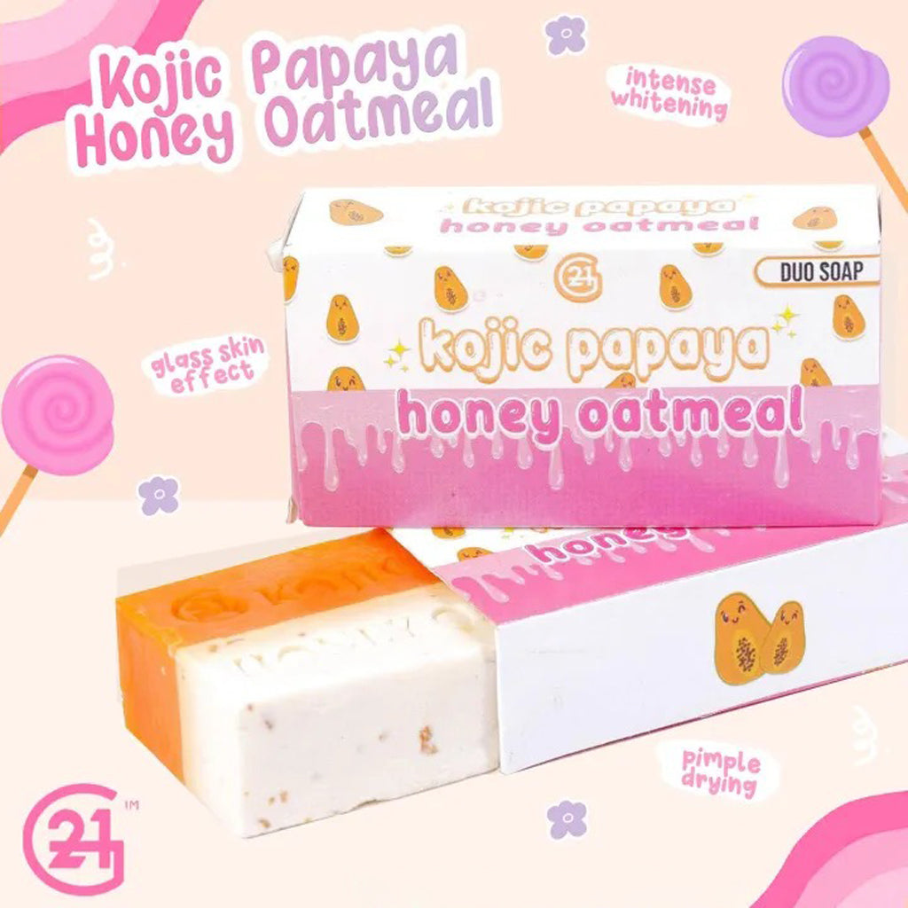 G21 Kojic Papaya Honey Oatmeal Whitening Soap – 60g