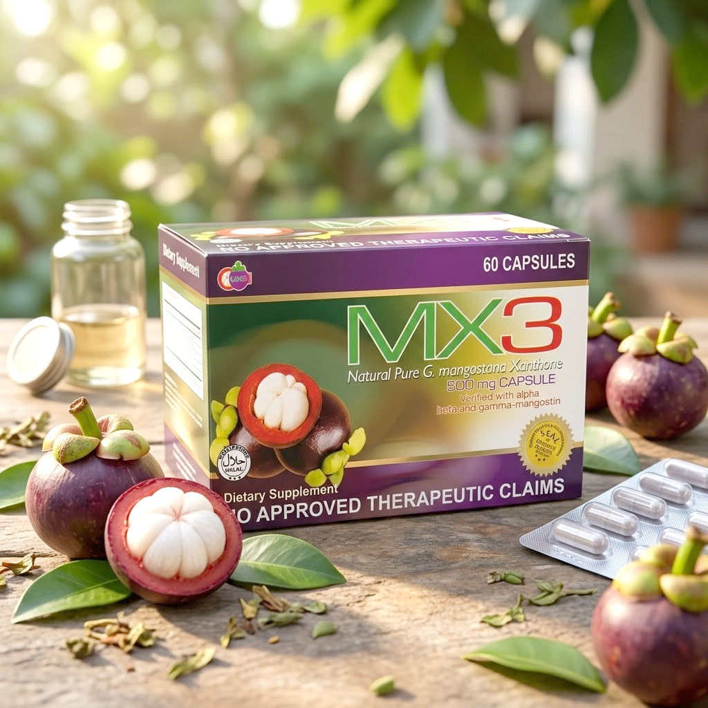 MX3 Natural Pure G. mangostana Xanthone 500mg – 60 Vegetable Capsules