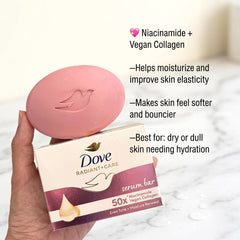 Dove Serum Bar Soap Radiant Care With Niacinamide & Vegan Collagen (Pink) - 90g