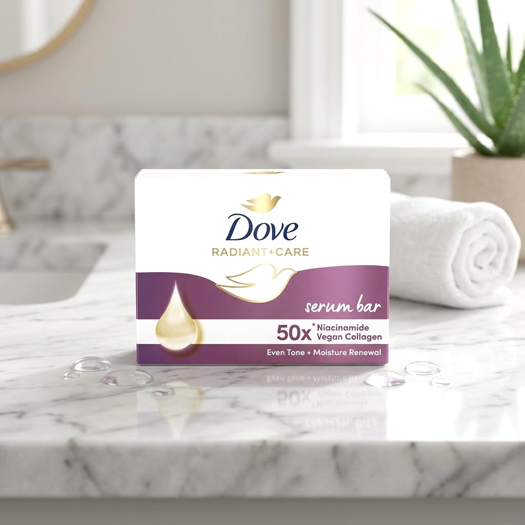 Dove Serum Bar Soap Radiant Care With Niacinamide & Vegan Collagen (Pink) - 90g