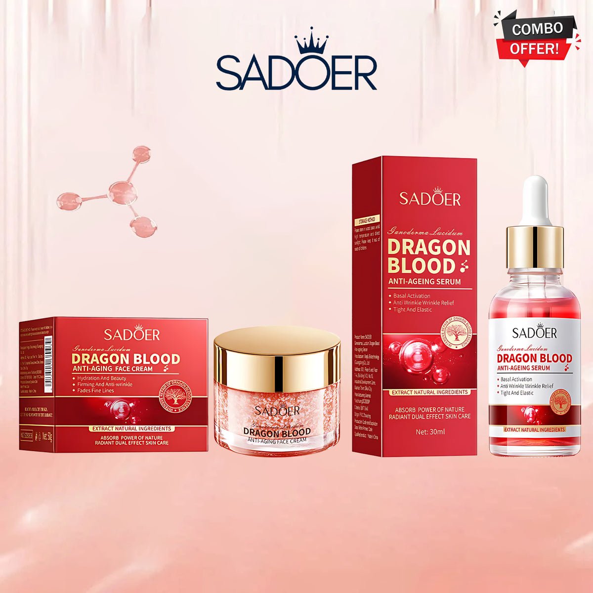 Sadoer Dragon Blood Anti-Aging Skincare Combo