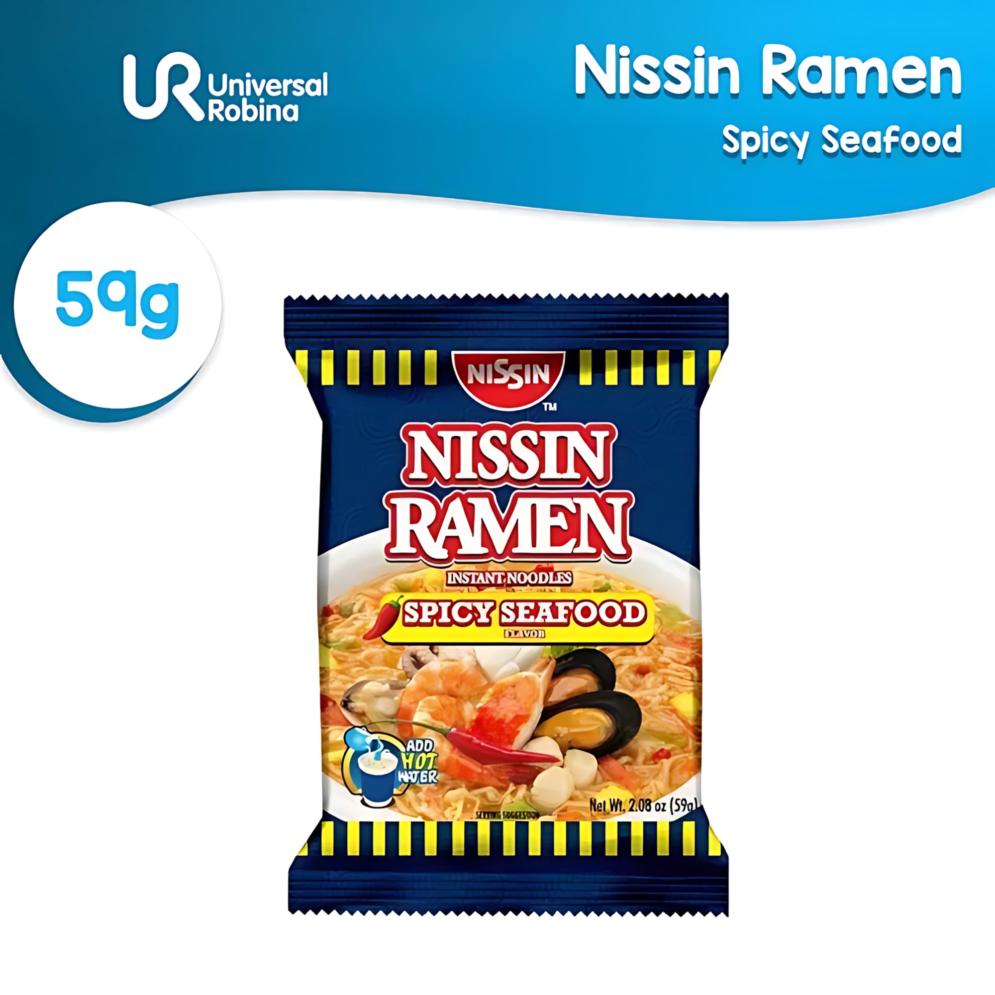 Nissin Ramen Instant Noodles Spicy Seafood 59g