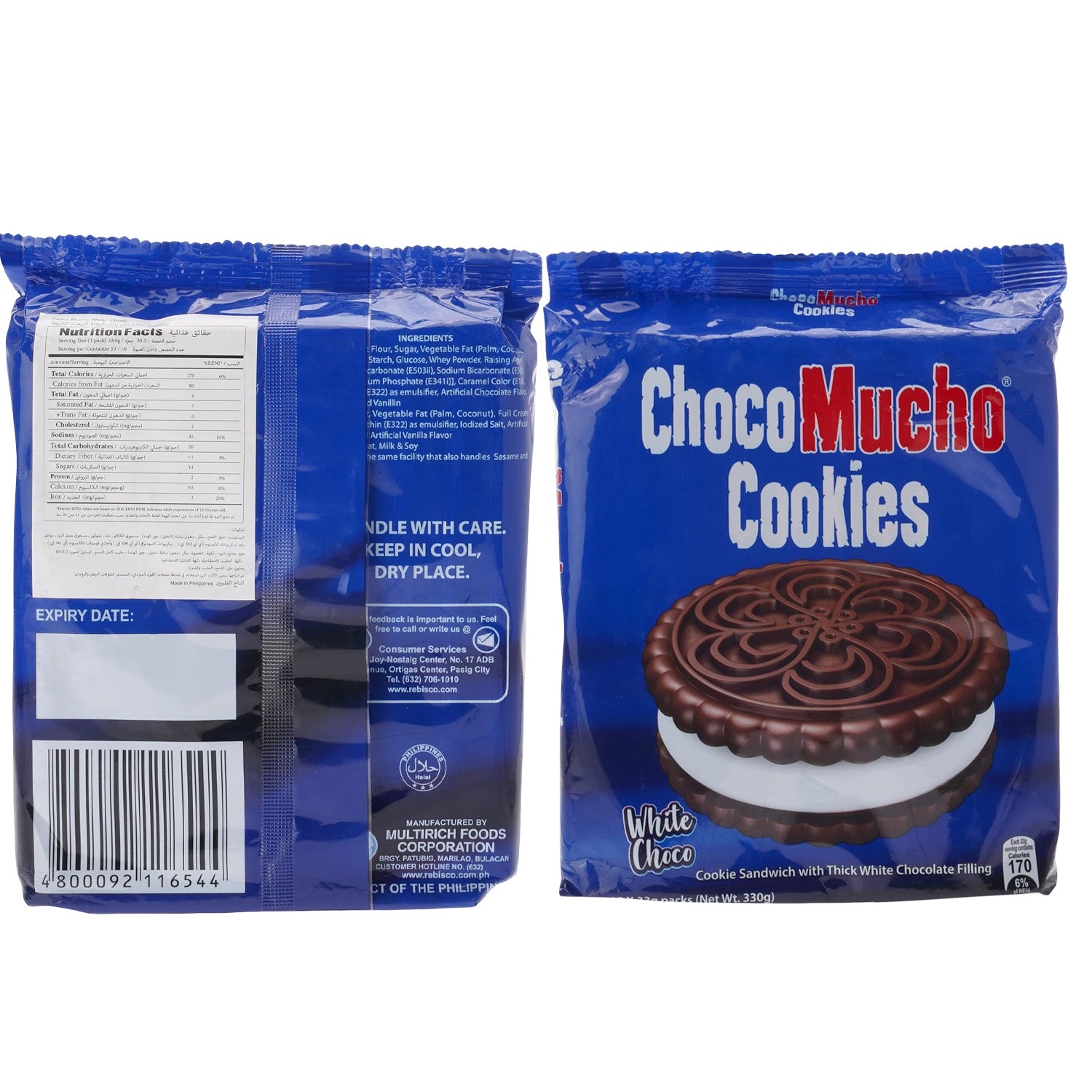 Choco Mucho Cookie Sandwich White Choco – 10 x 33g
