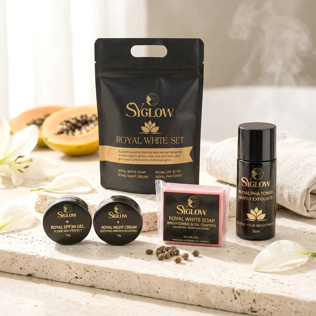 SY Glow Royal White Set – Complete 4-Step Skincare Routine