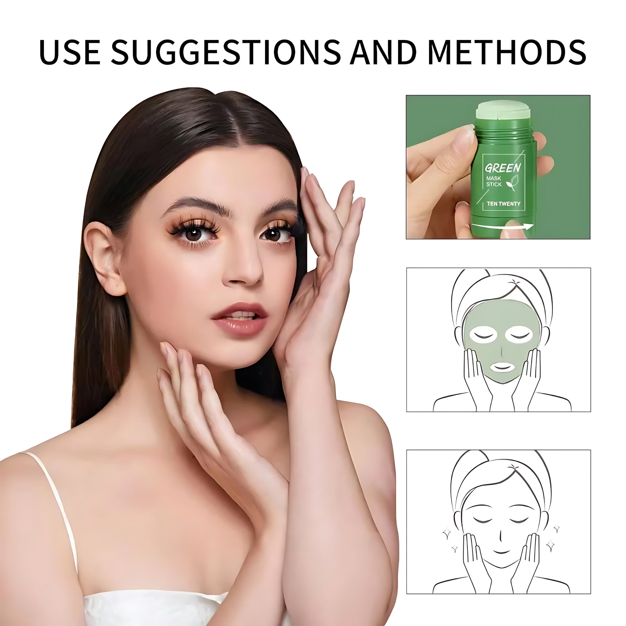TEN TWENTY Green Mask Stick – Green Tea Oil Control Cleansing Solid Mask