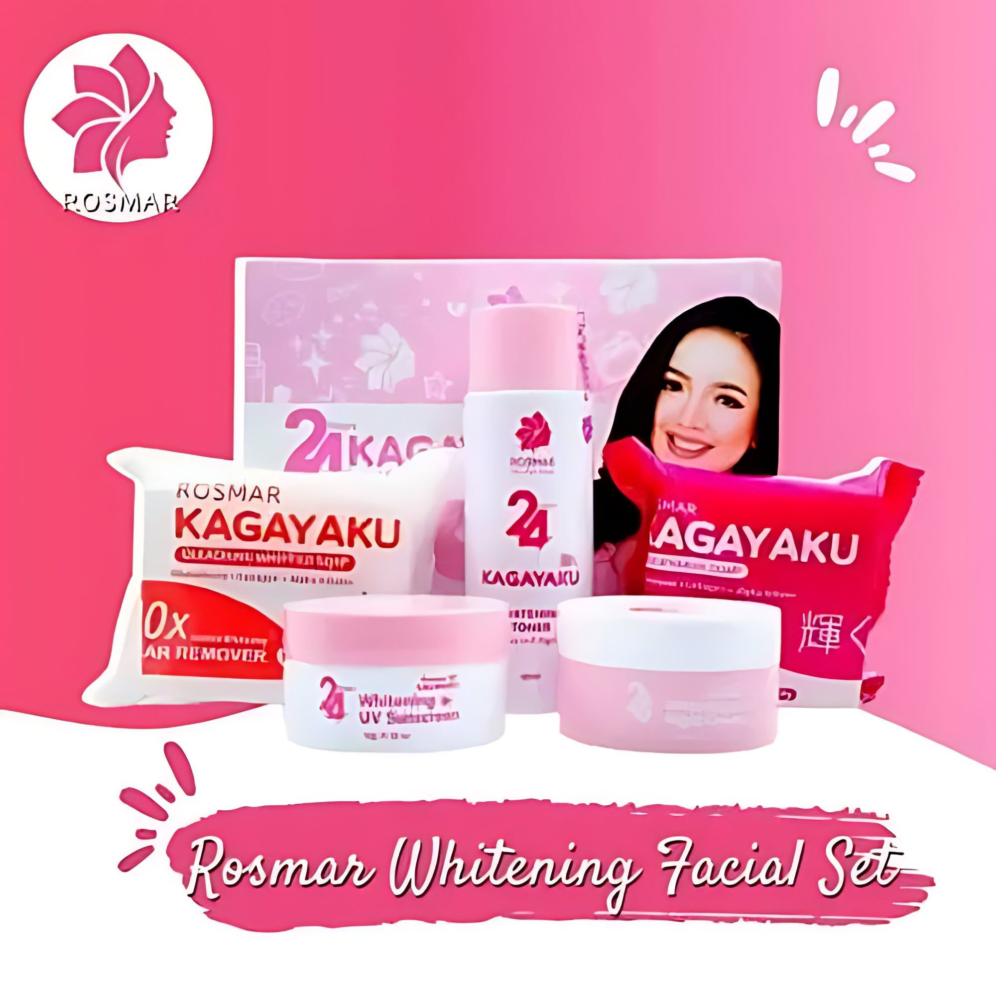 Rosmar Kagayaku 24 Hours Whitening Facial Set