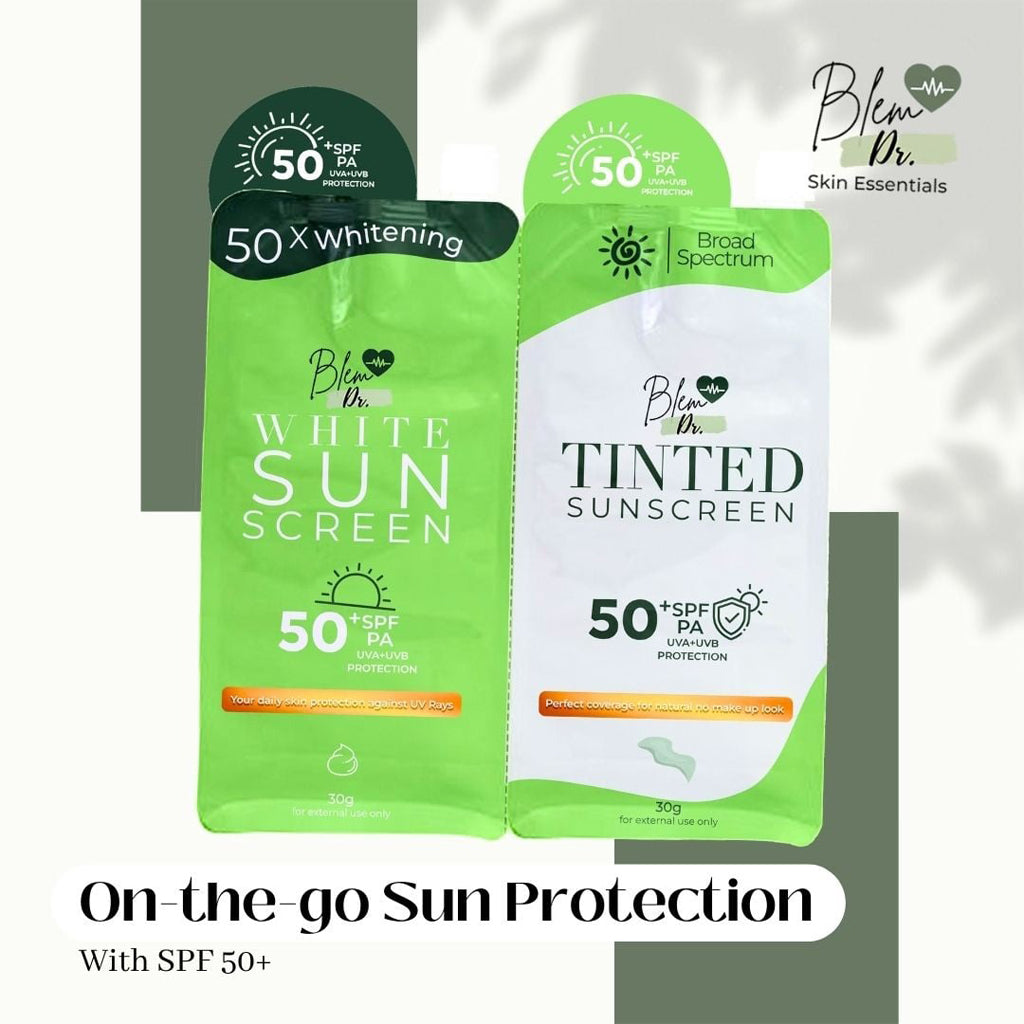 Blem Dr. White & Tinted Sunscreen Duo Pack – SPF 50 PA+++ (2 x 30g)