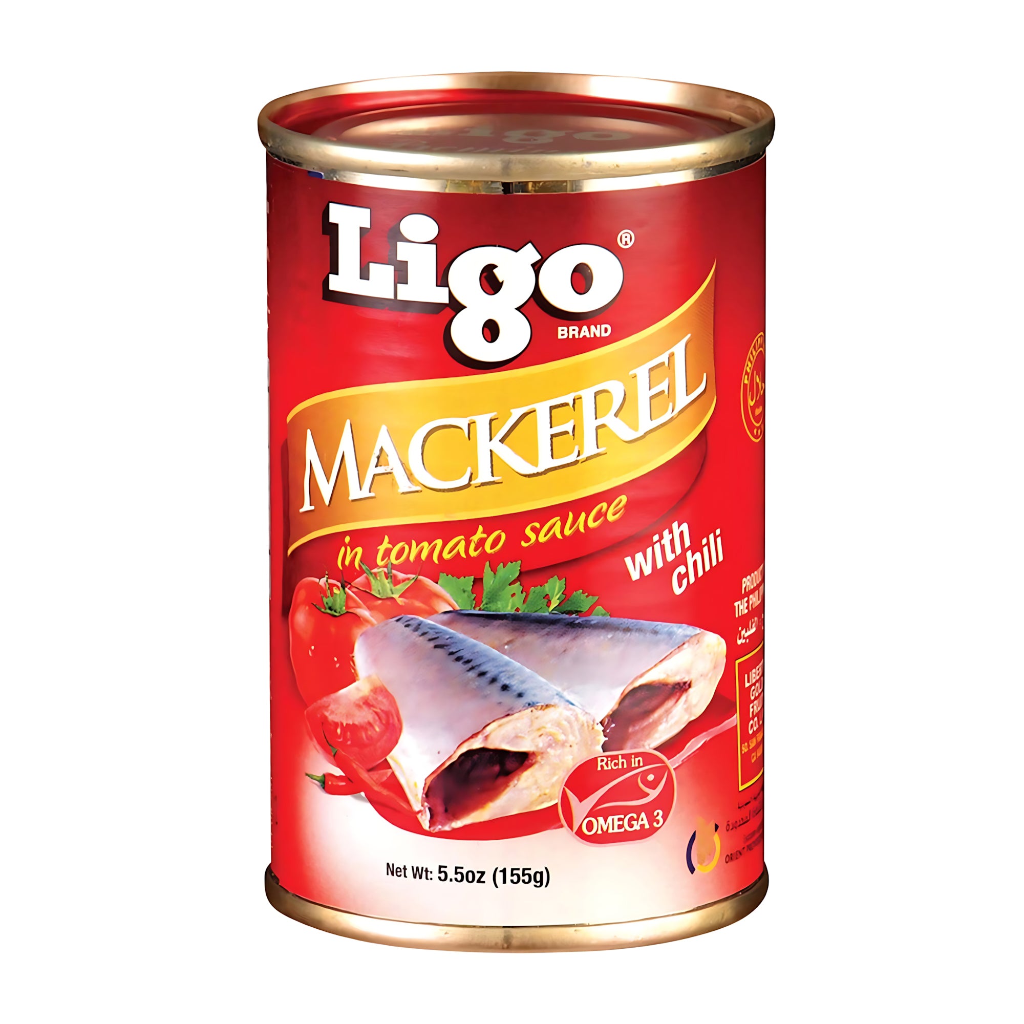 Ligo Premium Mackerel in Tomato Sauce with Chili – 155g