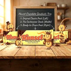 Hansel Chocolate Sandwich Cream-Filled Biscuits - (3 Pcs Combo)