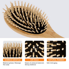 Wooden Paddle Hair Brush – Oval Shape