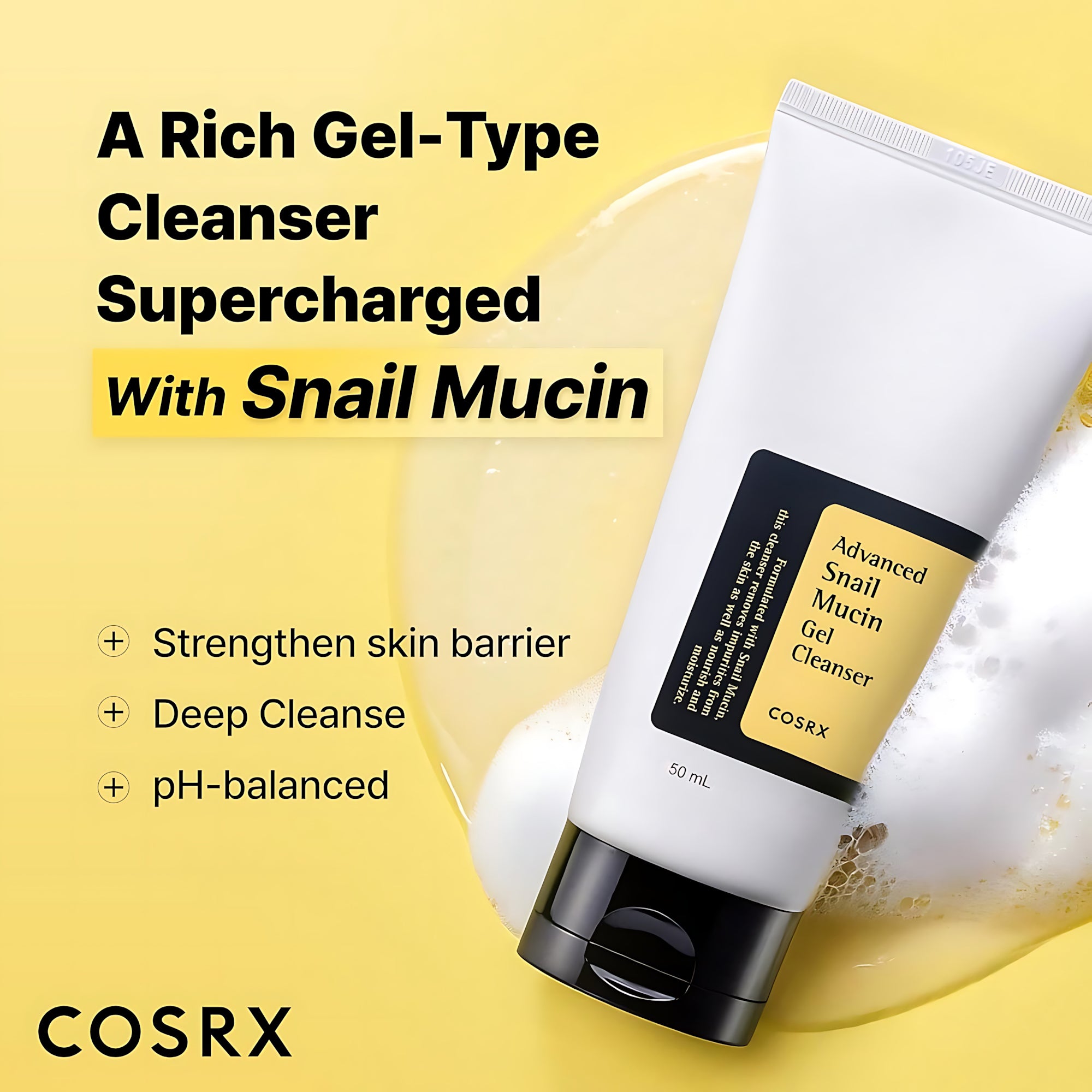COSRX Advanced Snail Mucin Gel Cleanser - 50ml