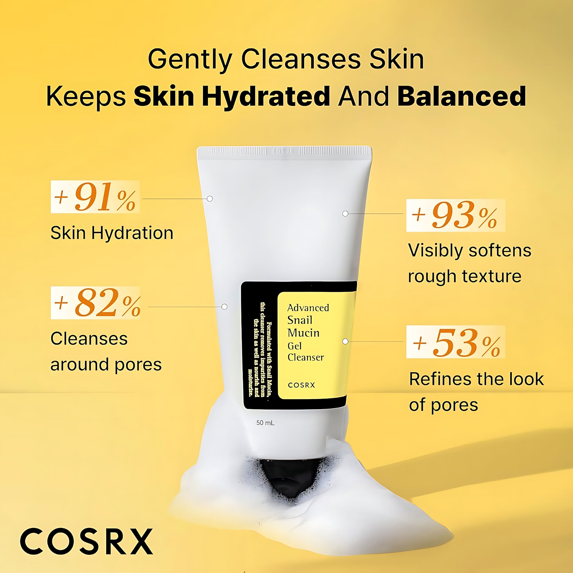 COSRX Advanced Snail Mucin Gel Cleanser - 50ml