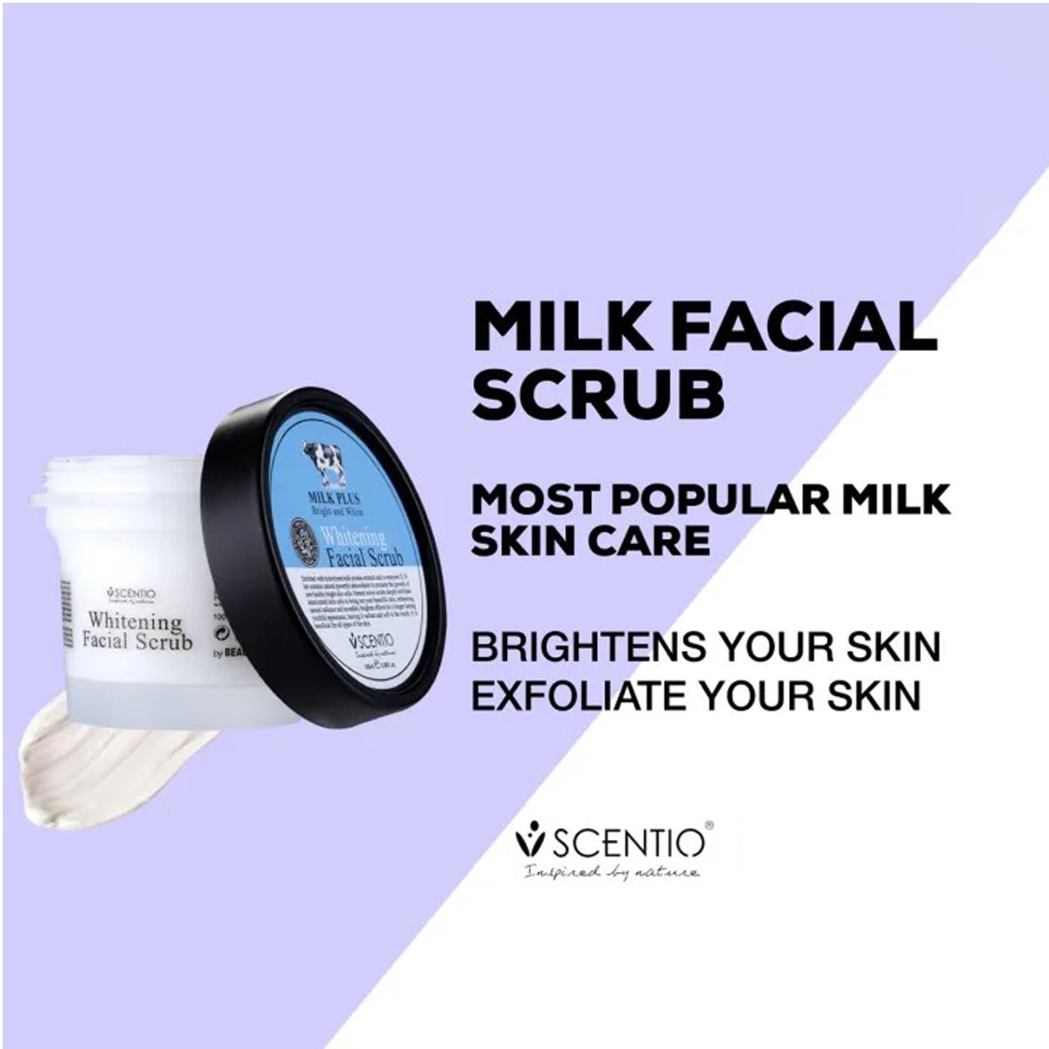Scentio Milk Plus Whitening Q10 Facial Scrub – 100ml – Sige Mart UAE