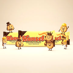 Hansel Chocolate Sandwich Cream-Filled Biscuits - (3 Pcs Combo)