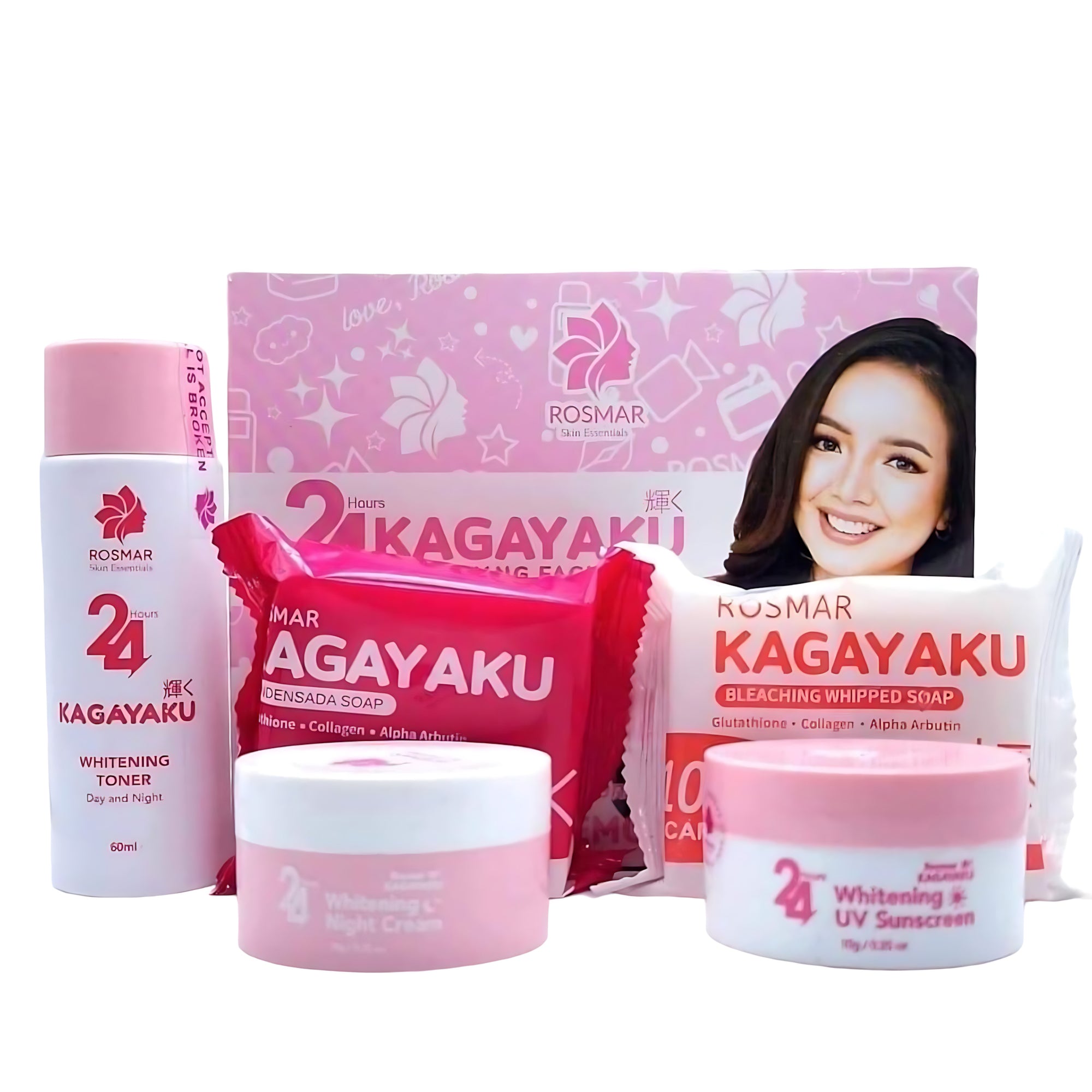 Rosmar Kagayaku 24 Hours Whitening Facial Set