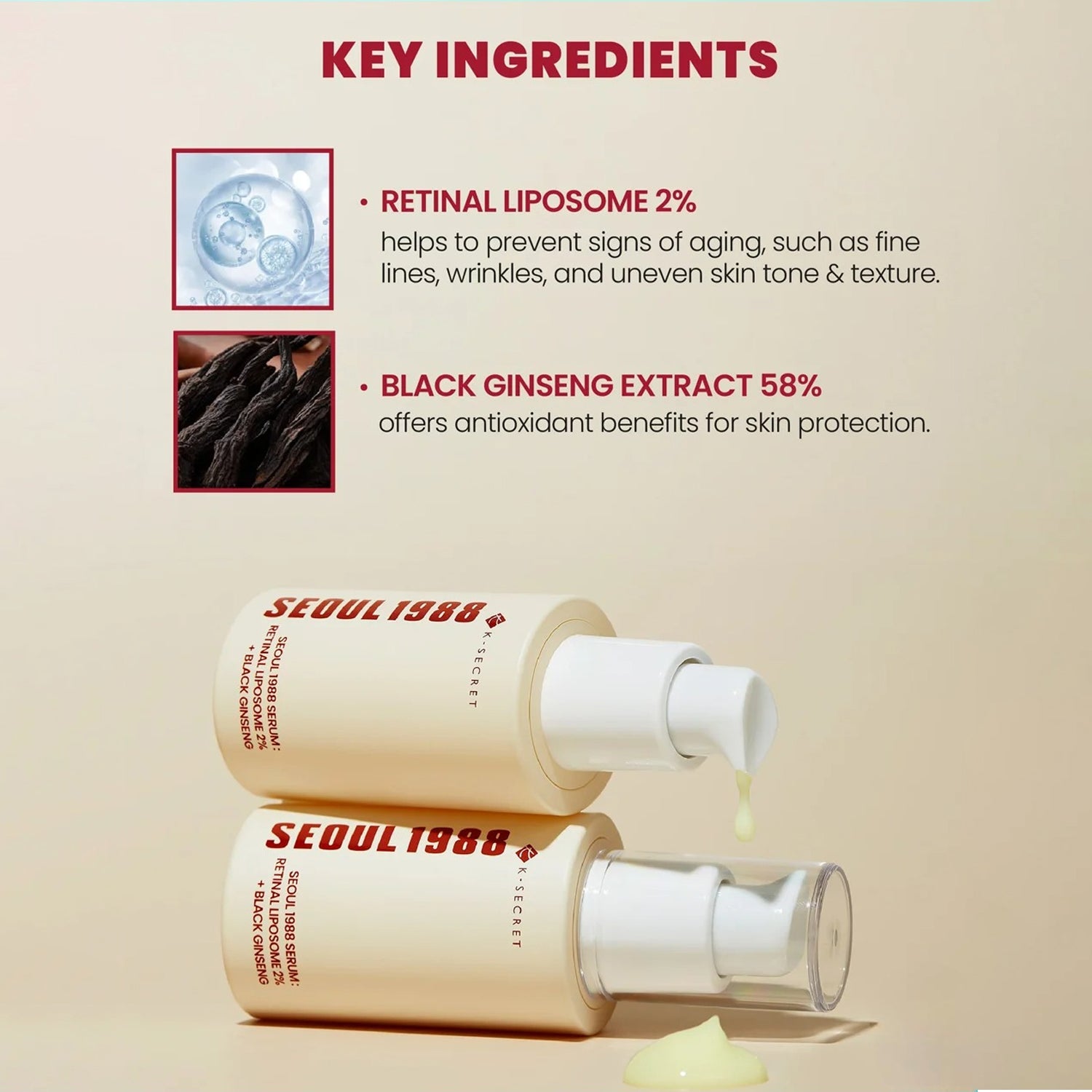 Retina Mix K-SECRET SEOUL 1988 Retinal Serum - 30ml ( MIX & MATCH Any Korean Skin ...