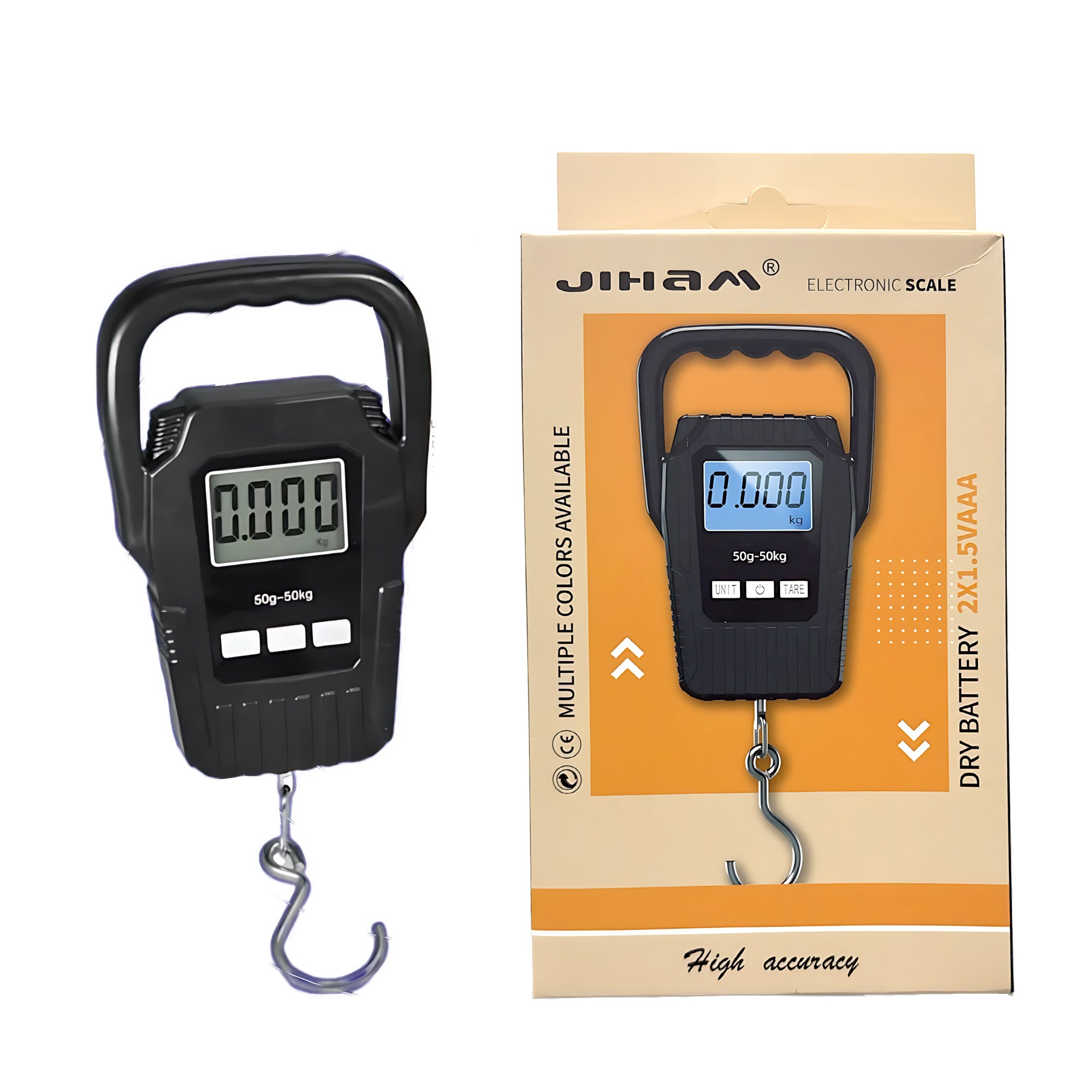 Jiham Portable Digital Hanging Electronic Scale – 50kg Capacity