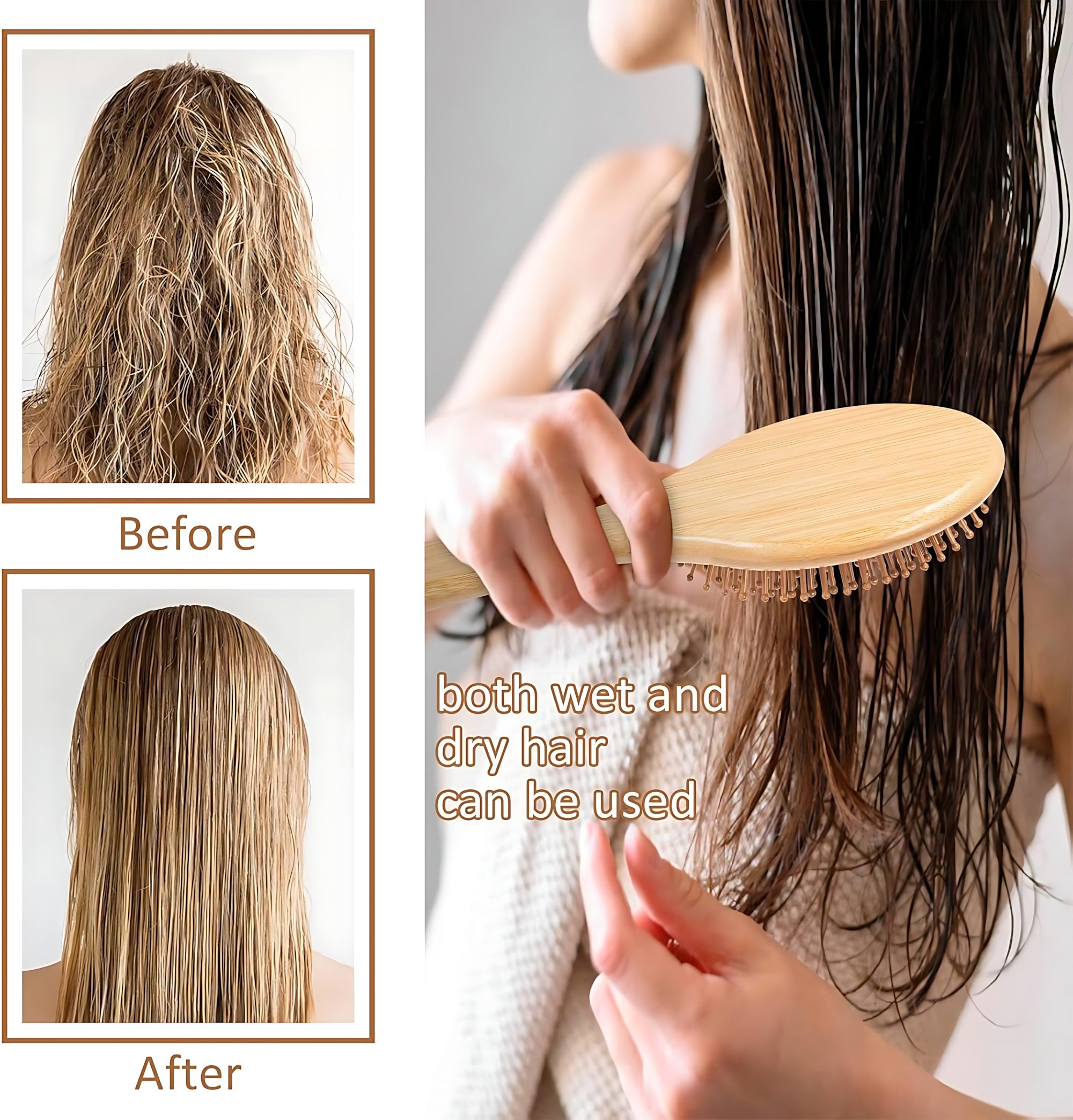 Wooden Paddle Hair Brush – Oval Shape