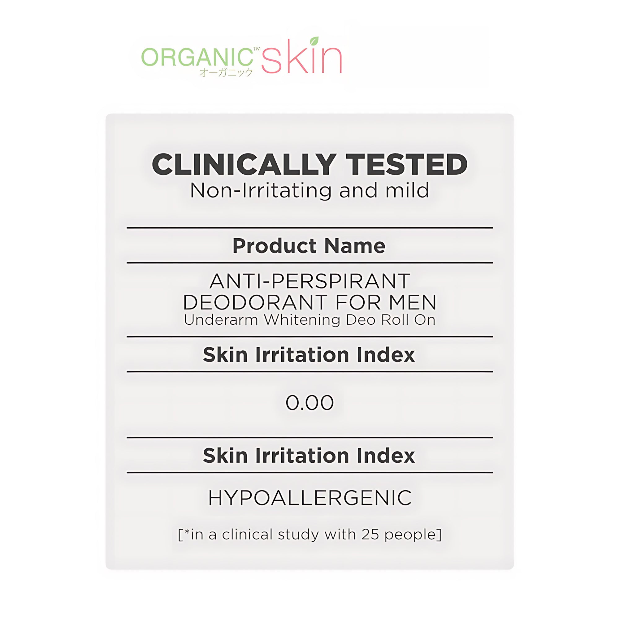 Organic Skin Active Sports Antiperspirant Deodorant for Men – 40ml