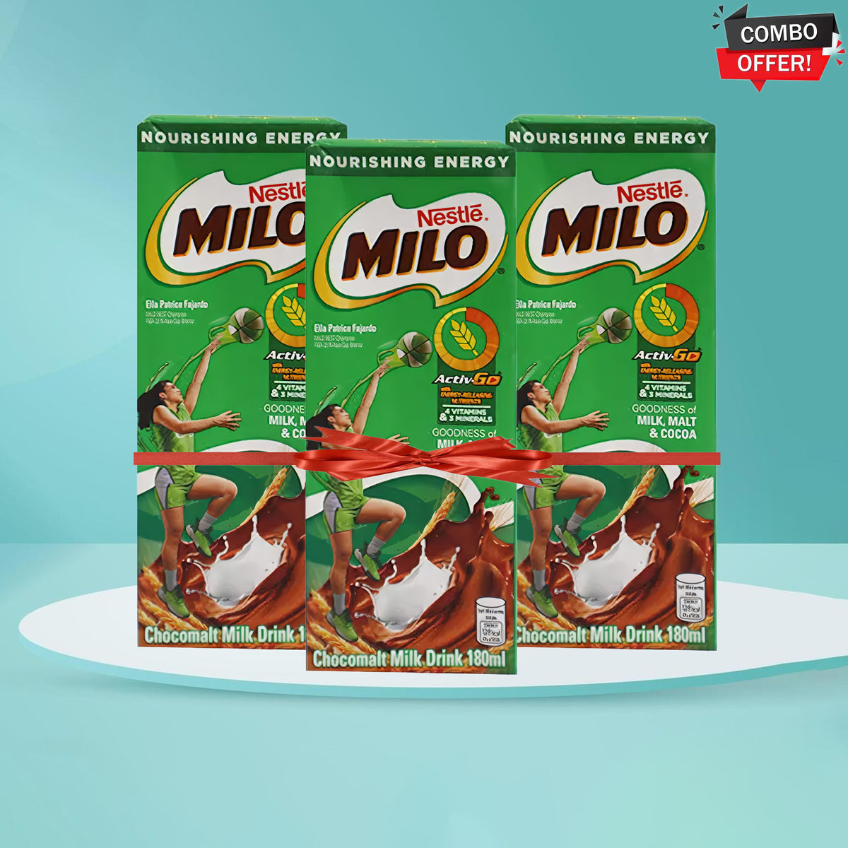Nestlé Milo Activ-Go Champion Formula Drink – 180ml × 3 Combo
