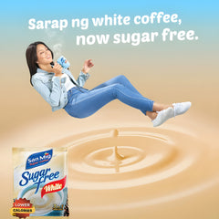 San Mig Super Coffee Sugar-Free White 3-in-1 Mix (10g x 10 Sachets | 100g Total)