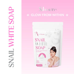 S&J Beauty Snail White Soap - 70g x 5 Bars (Total 350g)