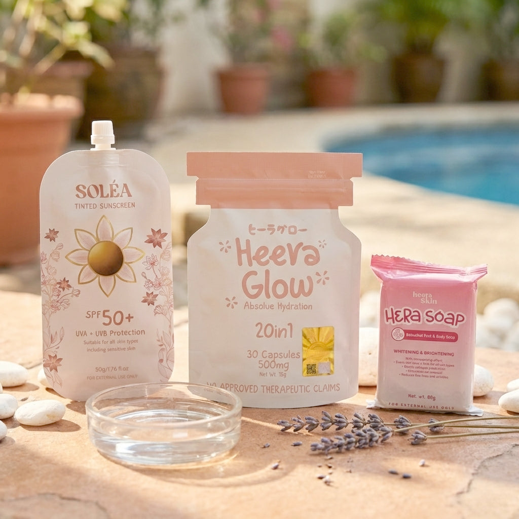 Heera Glow & Protect Ultimate With Tinted Suncreen Combo Pack