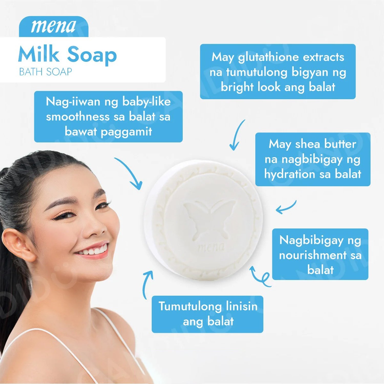 Mena Milk Soap with Glutathione - 130g