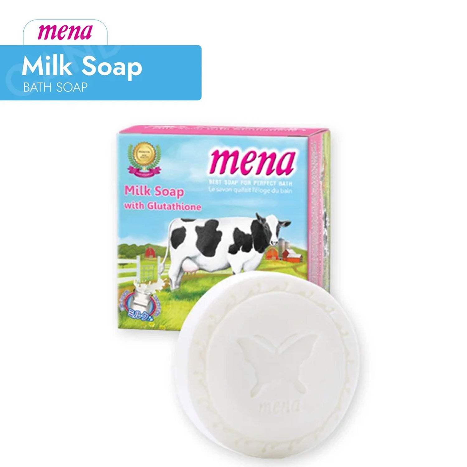 Mena Milk Soap with Glutathione - 130g Sige Mart UAE Mena Milk Soap with Glutathione - 130g Sige Mart UAE