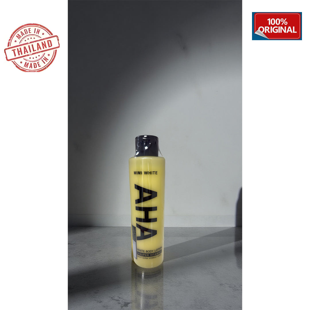 Mimi White AHA White Body Lotion + Super Vitamins Multi Alpha Hydroxy Acids - 200ml