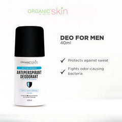 Organic Skin Active Sports Antiperspirant Deodorant for Men – 40ml