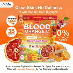 Mikeo Liposomal Blood Orange C Collagen Vitamin C Mix Plus - 30 Sachets x 15g