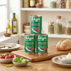 Ligo Green Sardines Tomato Sauce 155gm × 3 Cans (Offer)