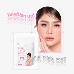 S&J Beauty Snail White Soap - 70g x 5 Bars (Total 350g)