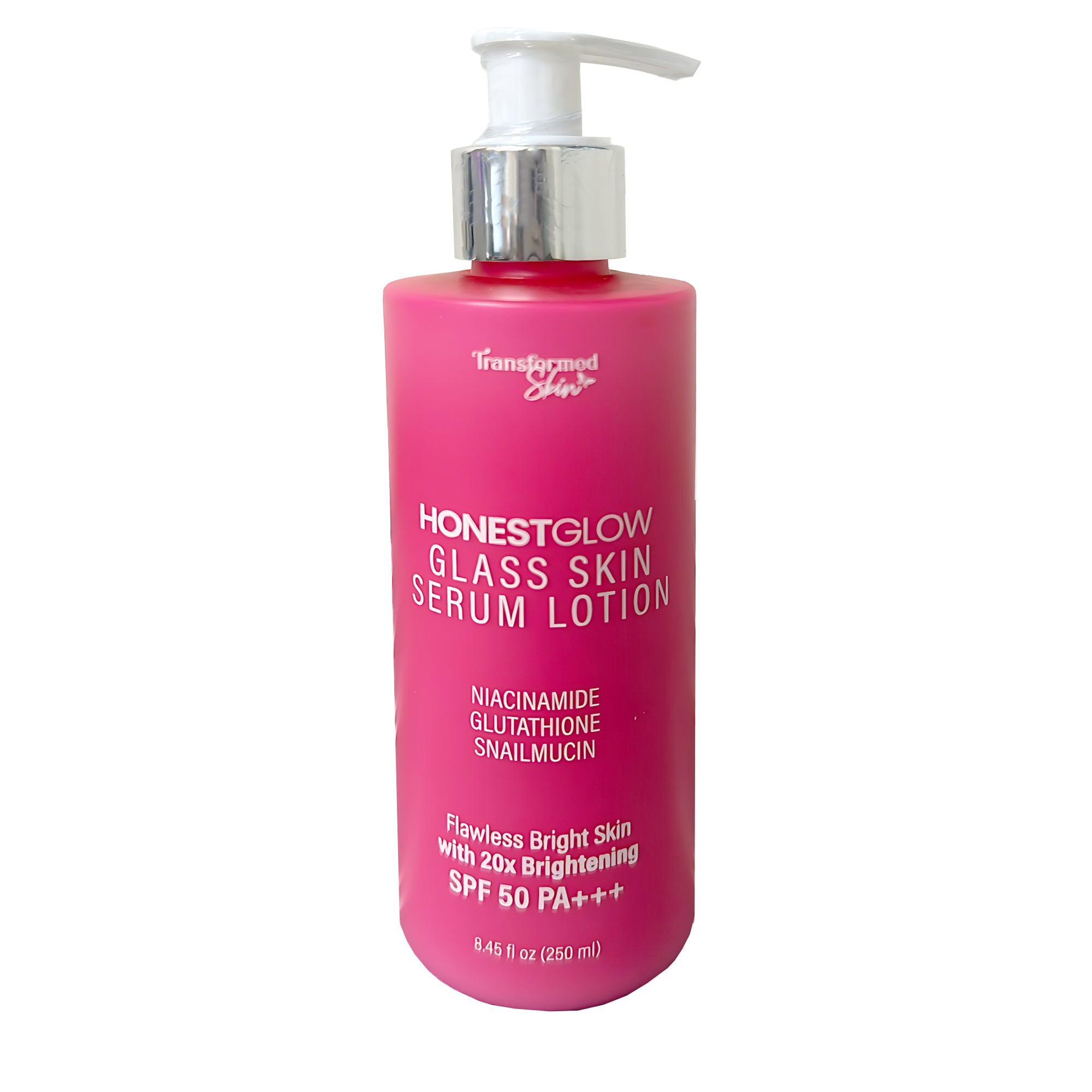 HONESTGLOW Glass Skin Serum Lotion – Niacinamide, Glutathione & Snail Mucin – SPF 50 PA+++(250ml)