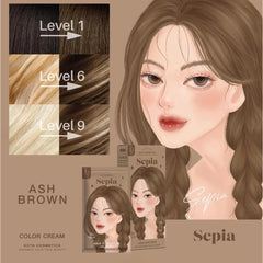 Kota Cosmetics Sepia Hair Color Set - Ash Brown (100ml+100ml)