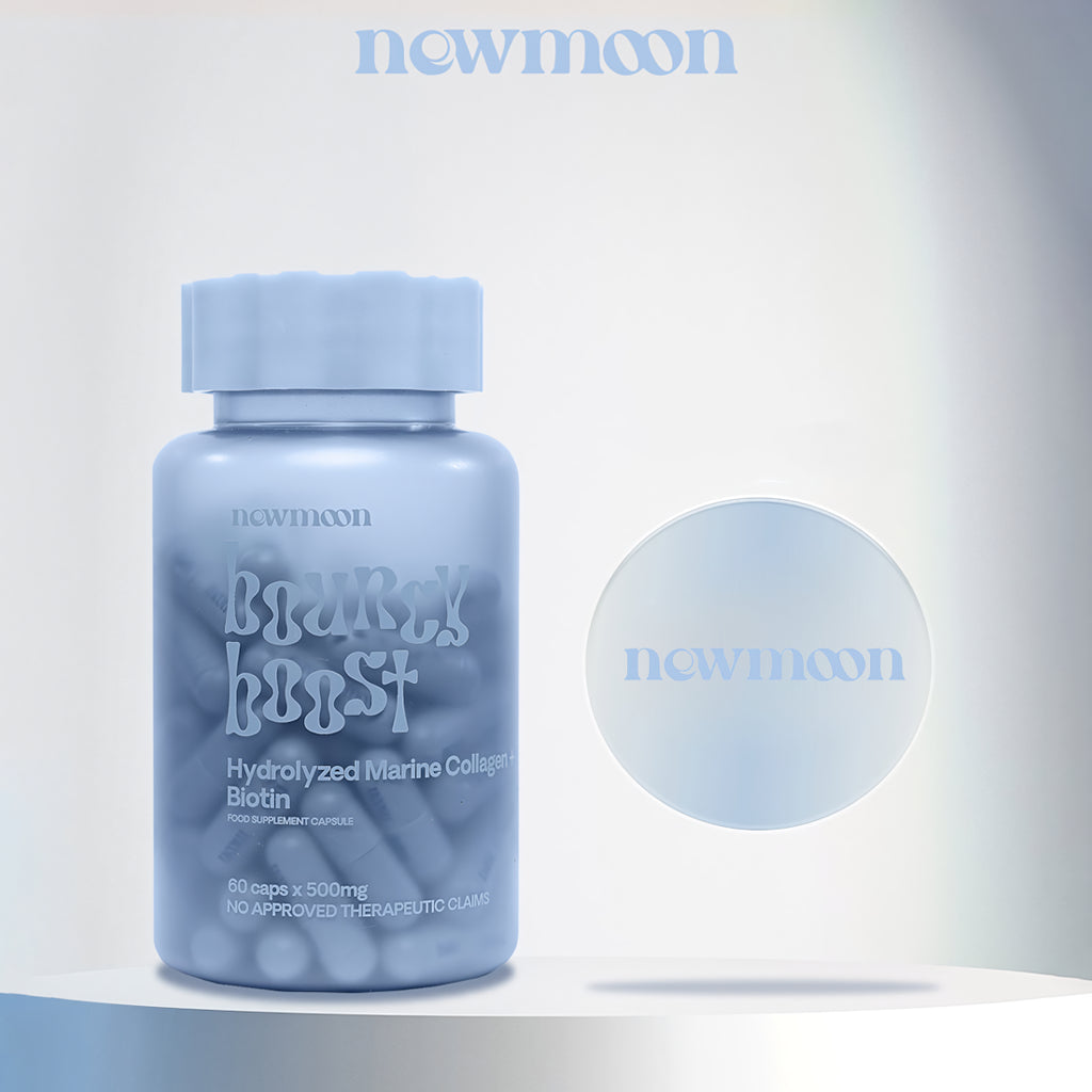 New Moon Bouncy Boost Collagen + Biotin 500mg - 60 Capsules