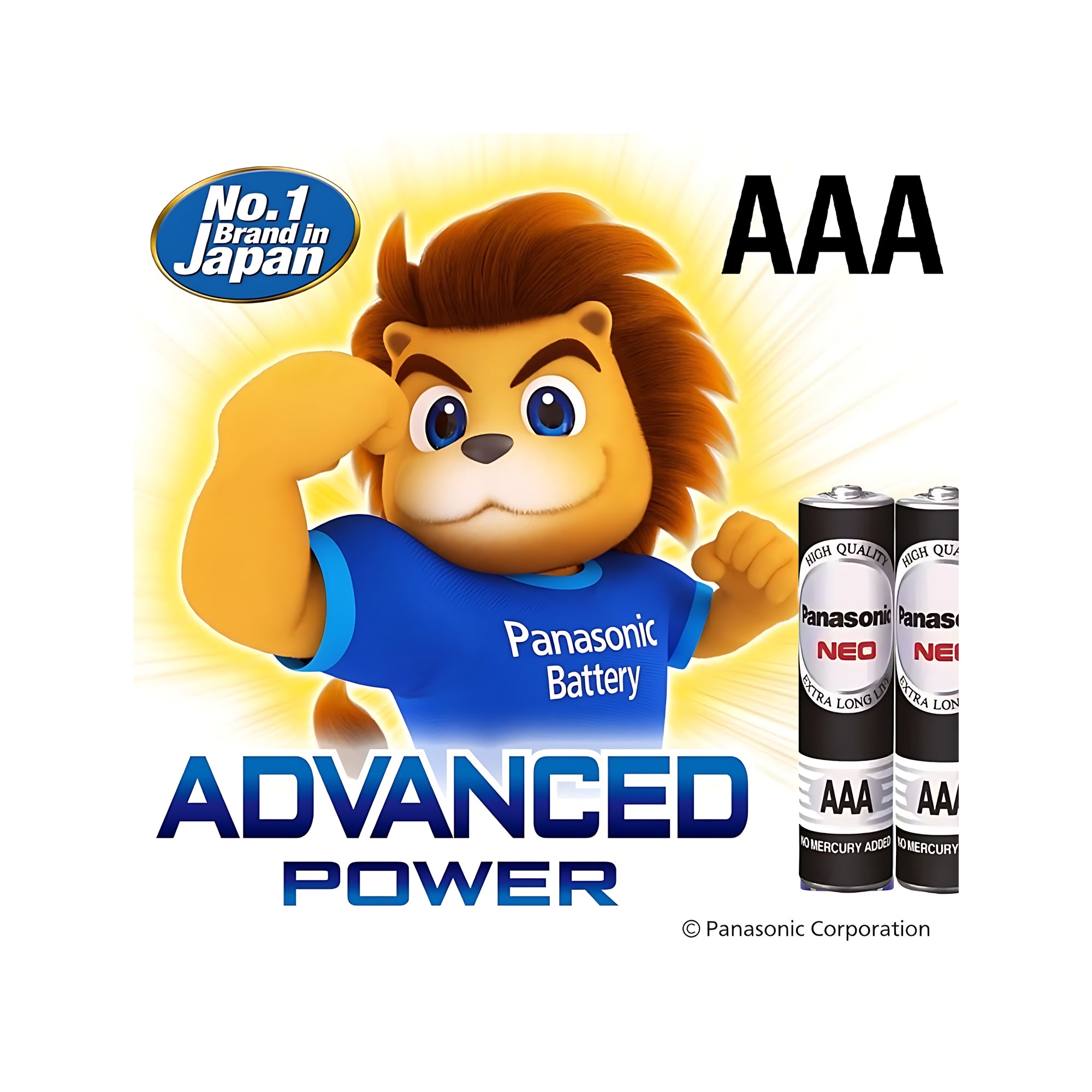 Panasonic AAA Carbon Zinc Batteries – Pack of 2