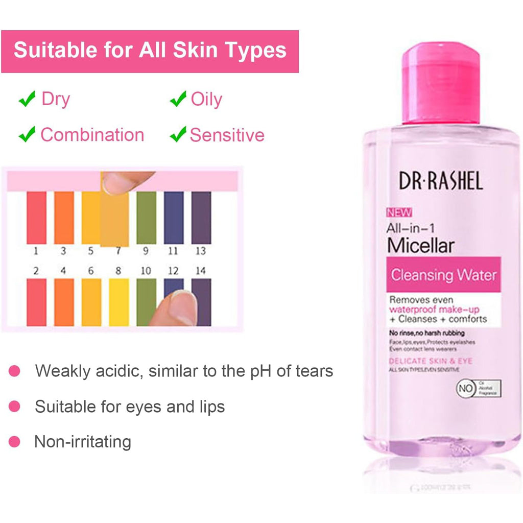 Dr.Rashel All-In-1 Micellar Cleansing Water (Pink) - 300ml