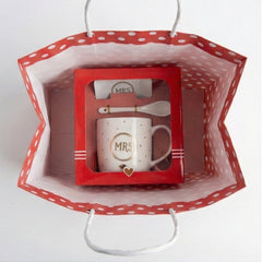 Mrs Ceramic Coffee Mug Gift Set - With Free Gift Wrap