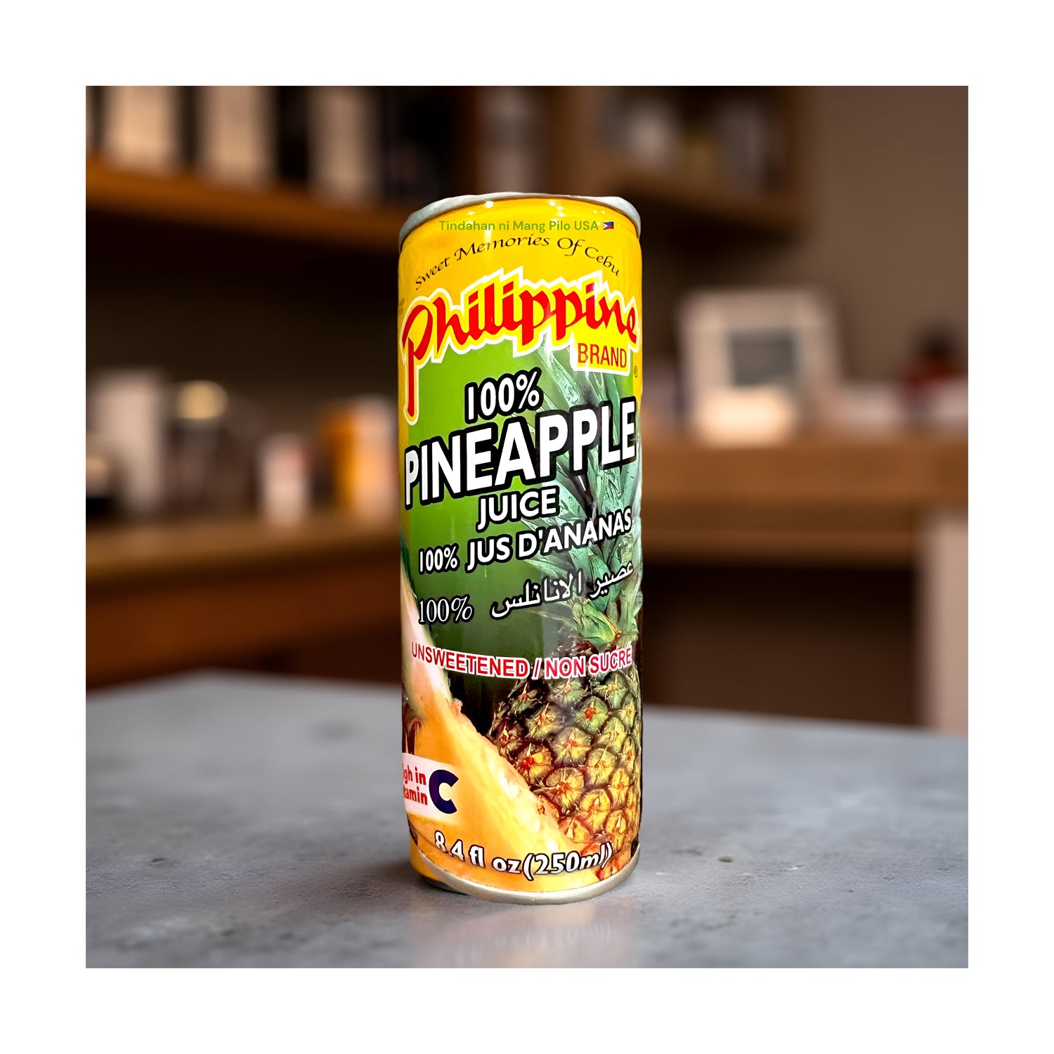 Philippine Brand 100% Pure Pineapple Juice – 250ml