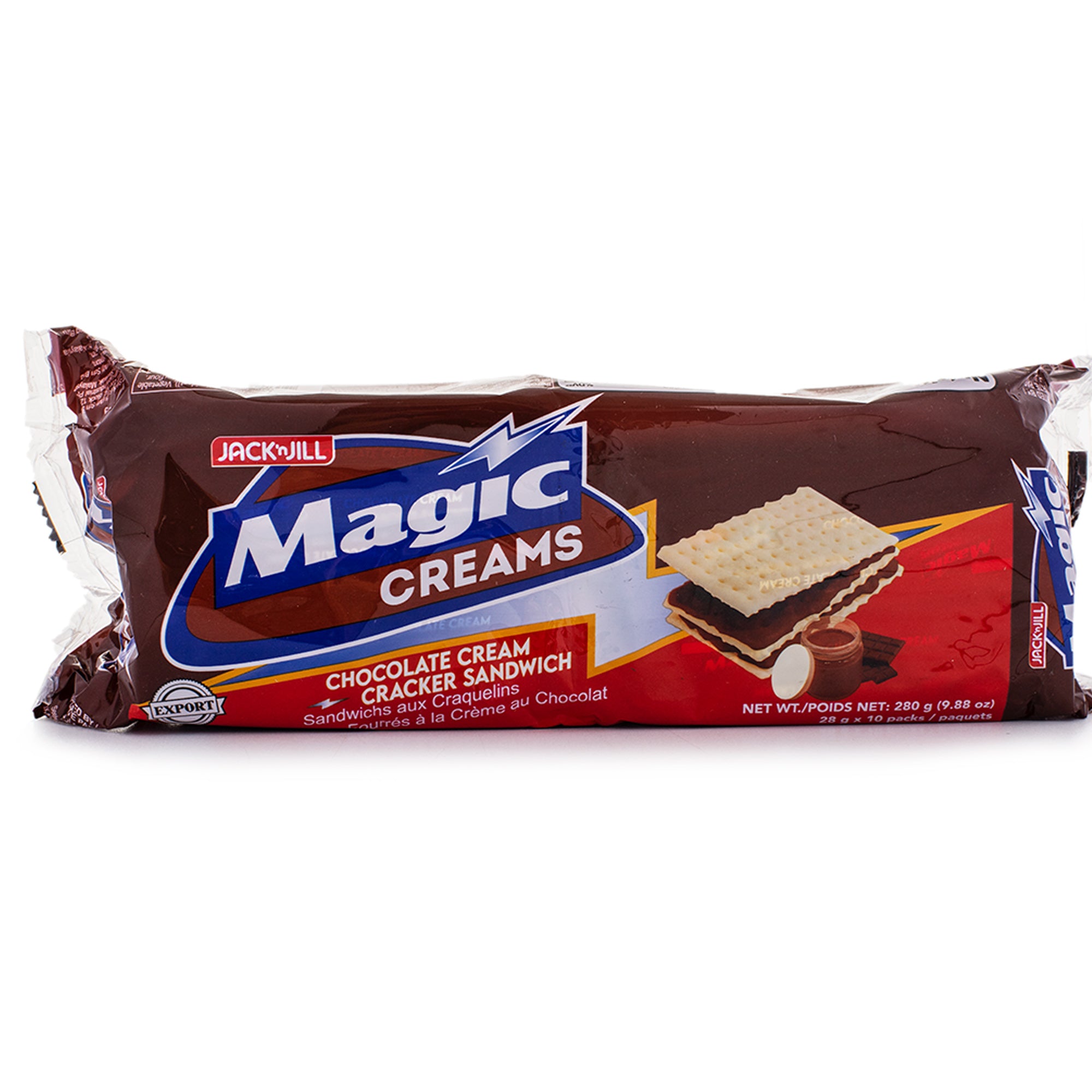 Jack 'n Jill Magic Creams Chocolate Cream Cracker Sandwich 280g (10 x 28g) –  Combo Pack