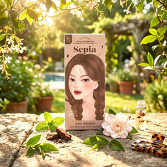Kota Cosmetics Sepia Hair Color Set - Ash Brown (100ml+100ml)