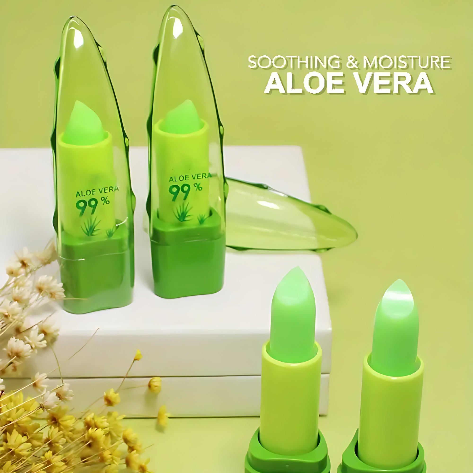 Huxiabeauty Matte Lip Velvet Lipstick – 99% Pure Aloe Vera Color-Changing Lipstick